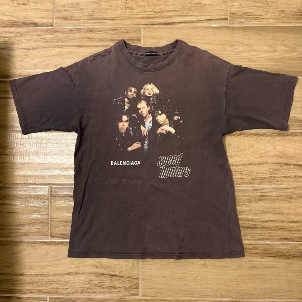 Balenciaga Charcoal Graphic Tee